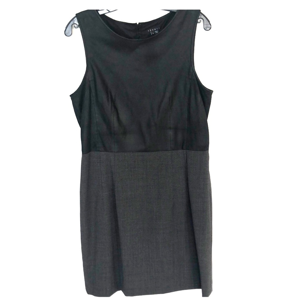 Theory Leather Detailed Dress